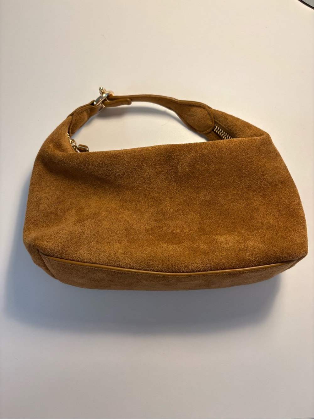 Mini Oak and Fort suede purse in brown